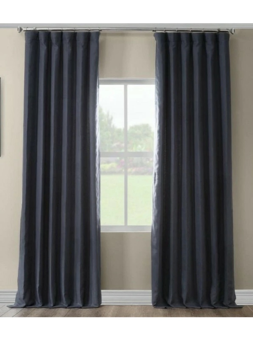 Exclusive Fabric & Furnishings French Linen Drapes 50x96
